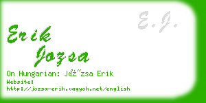 erik jozsa business card